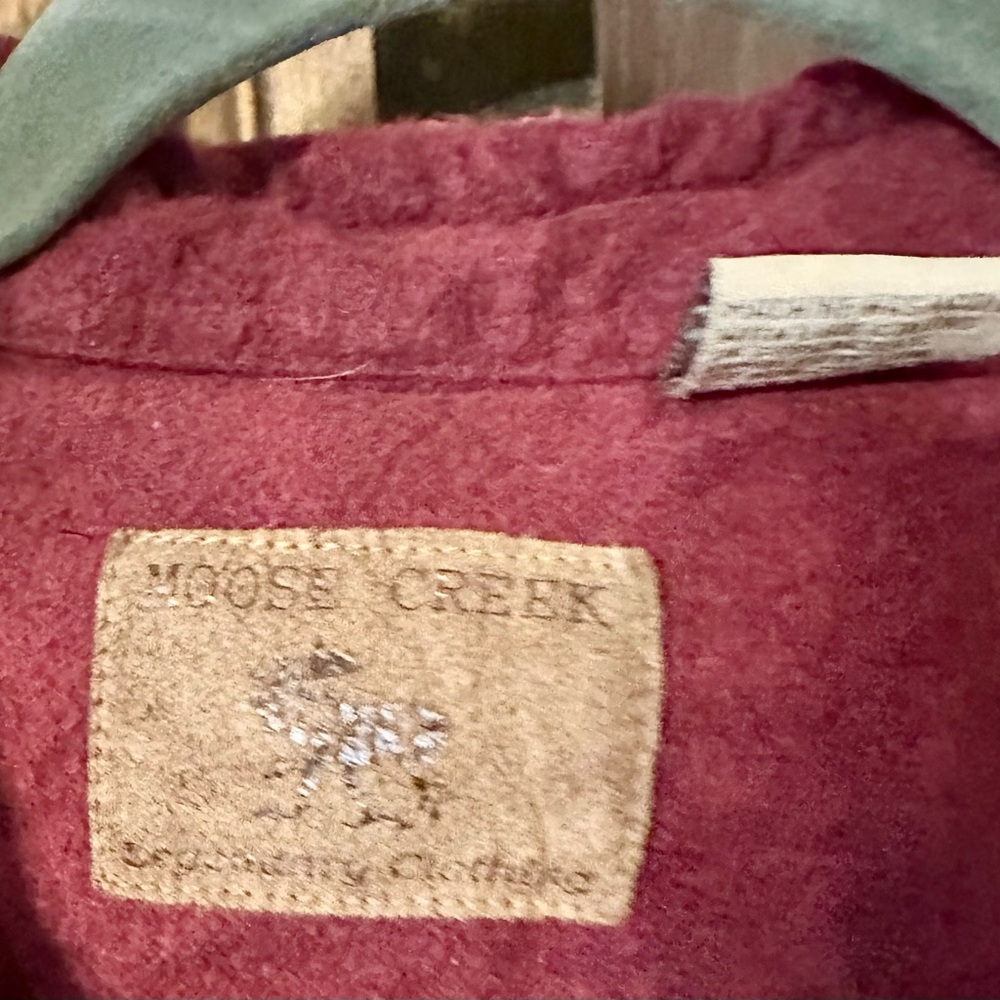 Vintage Moose Creek Heavyweight Flannel Shirt Deep Red Men's XL - Picture 5 of 7